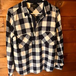 Half zip flannel